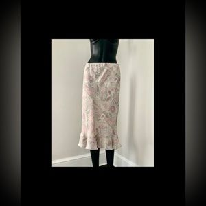 Nine &. Company Y2K Paisley print midi pastel skirt